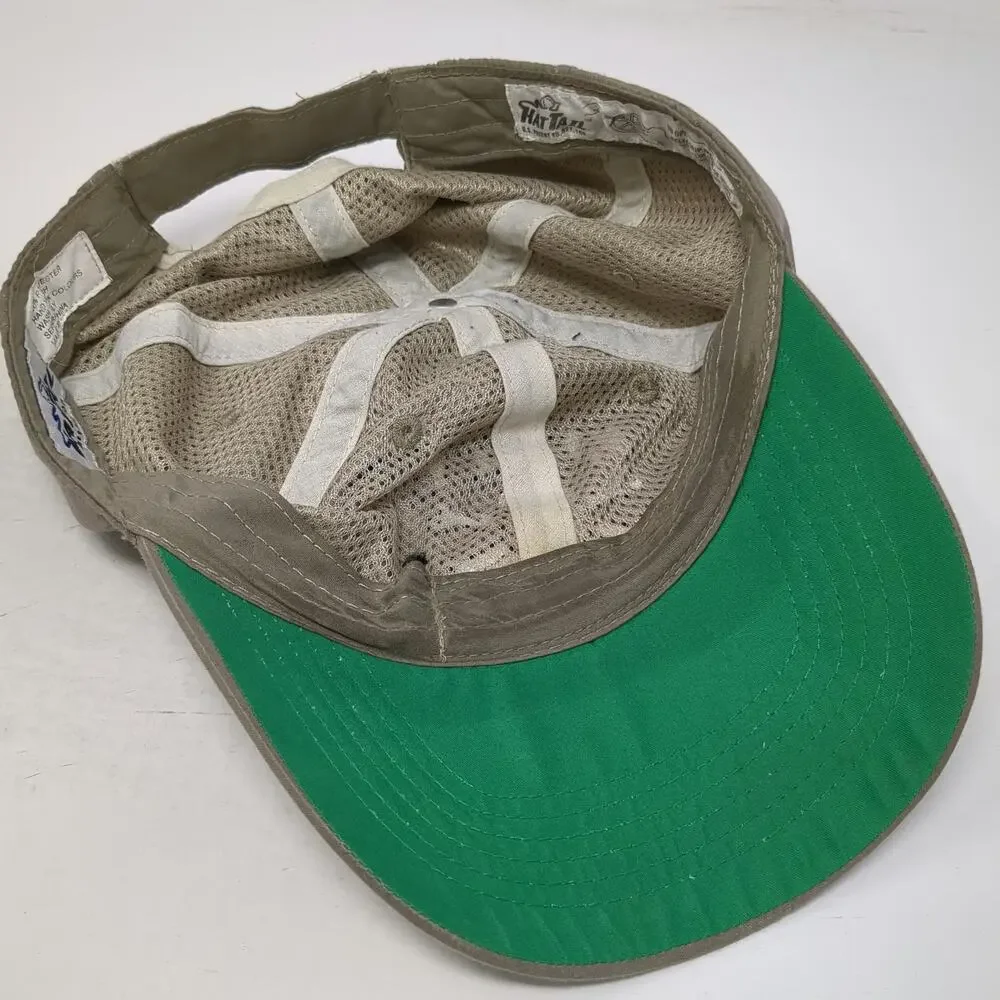 Calcutta Baseball Cap Brown One Size Skull Crossbones Fish Logo Strapback Hat